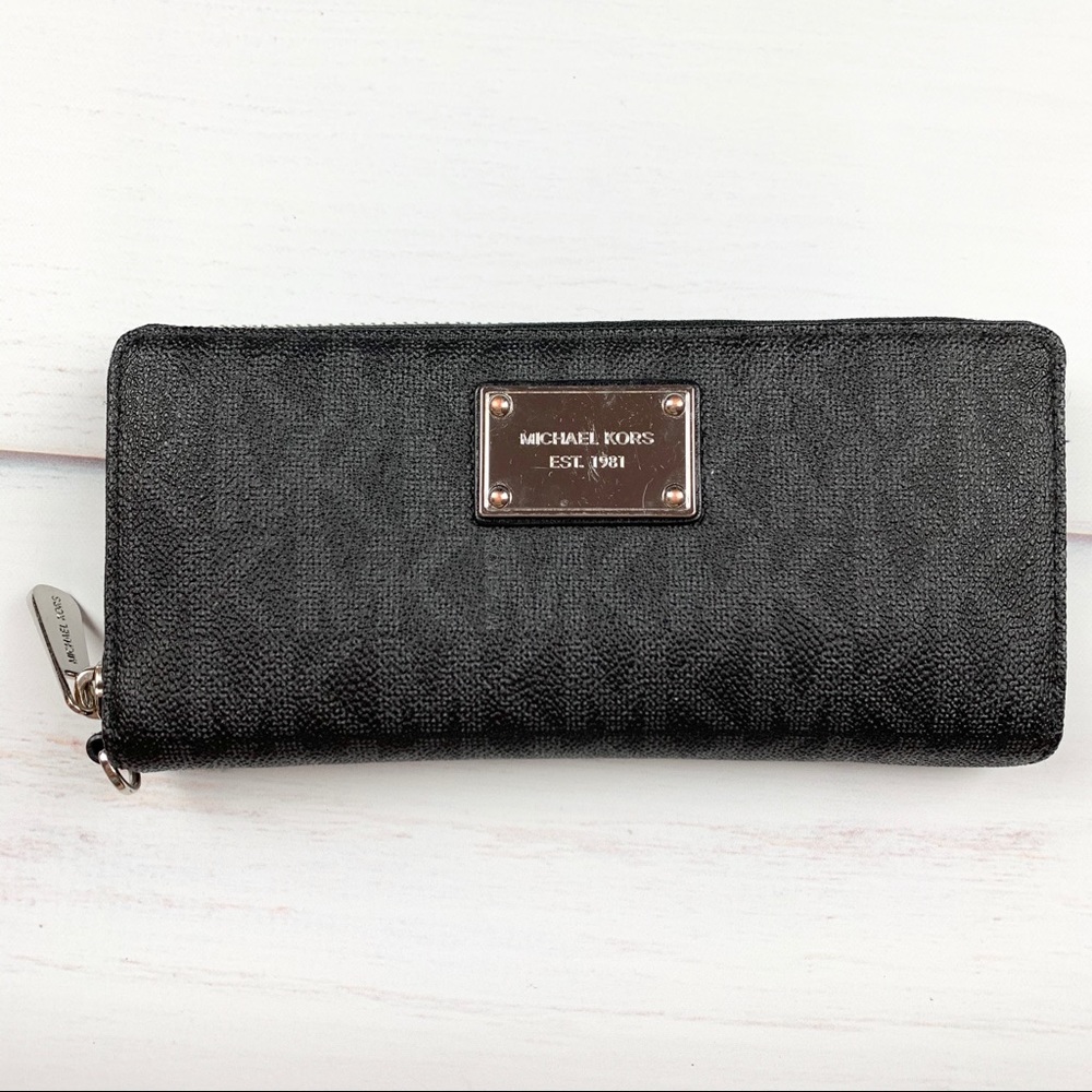 Michael Kors Logo Black Wristlet